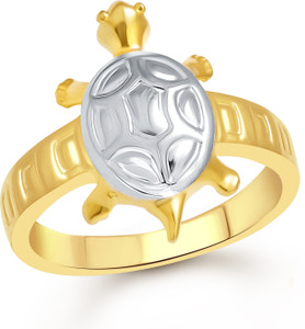 VIGHNAHARTA Divine Tortoise Alloy Gold Plated Ring
