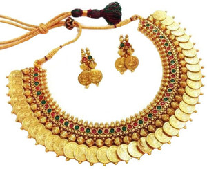 YouBella Alloy Gold Jewellery Set
