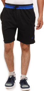Vego Solid Men Black Night Shorts