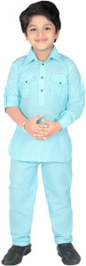 AHHAAAA Boys Casual Pathani Suit Set