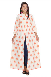 Mehsoos Women Floral Print Frontslit Kurta