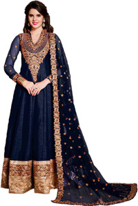 BaiRagi Silk Blend Embroidered, Self Design Kurta & Churidar Material