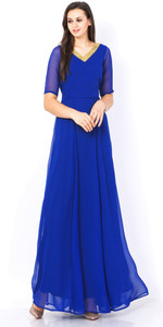 shaper Women Maxi Dark Blue Full Length Dress