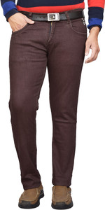 BRITISH TERMINAL Slim Men Maroon Jeans