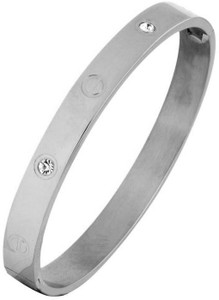 the jewelbox Stainless Steel Rhodium Kada