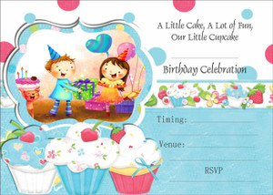 Askprints Birthday Metallic card Invitations with Envelopes - Kids Birthday Party Invitations for Boys or Girls (25 Count) BIC-501 Invitation Card