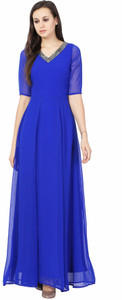 shaper Women Maxi Blue Full Length Dress