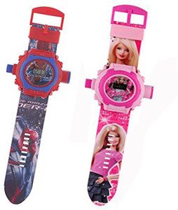 PK Collection (Best for Brithday gift and kids gift) 24 Image Projector Watch Digital Watch  - For Boys & Girls