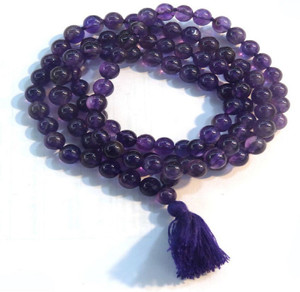 Jaipur Gemstone Amethyst Mala Amethyst Stone Chain Set