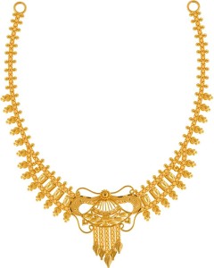 PC Chandra Jewellers GLN 459 Choker Yellow Gold Precious Necklace