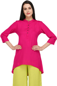 Pistaa Women Solid A-line Kurta