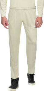B-Tuf Solid Men White Track Pants