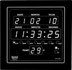 AJANTA Digital 25.4 cm X 3.5 cm Wall Clock