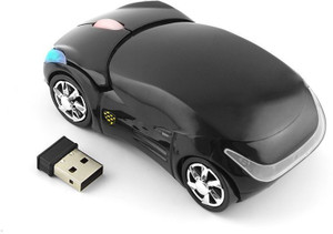 microware Sport Car Shaped 2.4GHz Wireless Ultra Small Optical Gaming Mouse for PC Computer and Laptop (Black) Wireless Ambidextrous Optical  Gaming Mouse  with Bluetooth