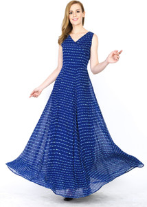 shaper Women Maxi Dark Blue Full Length Dress