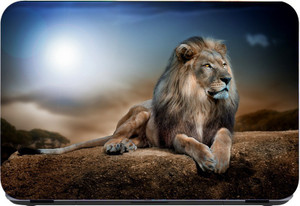 Flipkart SmartBuy lion watching art print 3m or avery imported vinyl with lamination Laptop Skin Compatible for 15.6 inch