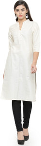 Enchanted Drapes Women Solid Straight Kurta