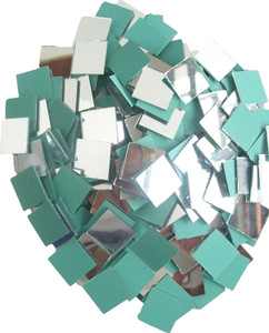 Hglass Square shape Small Glass Beads, used for Art & Craft. Also used in Embroidery work like Butta on Blouse, Pallu or Dupatta. (11 MM & 500 pcs QTY)