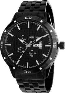 Swiss Trend Robust Black Dial Men Analog Watch  - For Men