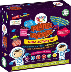 Genius Box Learning and Educational Toys for Children: Planes and Rocket Activity Kit / Educational Kit / Learning Toy / STEM