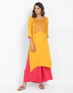 Anmi Geometric Print Women Straight Kurta