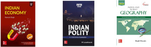 INDIAN ECONOMY BY RAMESH SINGH, INDIAN POLITY BY M LAXMIKATNH AND INDIAN AND WORLD GEOGRAPHY BY MAJID HUSAIN (ENGLISH MEDIUM.PAPAR BACK) Best For Civil Services Examination ,IAS Exam Prelims And Mains Exam,PSC ,UPSC PRELIMS AND MAINS BOOK,CIVIL SERVICES