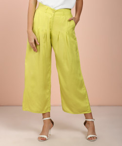 W Relaxed Women Green Trousers