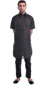 Nawab-Saheb Men Solid Pathani Kurta