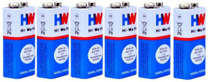 Inditrust 9 Volt HI-WATT 9V Long Life Carbon Zinc Batteries PACK of 6 Battery