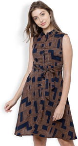 टोक्यो टॉकीज महिलाओँ के लिए गहरा नीला फिट और चमक ड्रेस