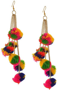 FashMade Pom Pom Fabric Drops & Danglers