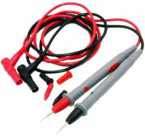 Divinext 1 Pair High Quality Pointy Universal Probe Test Leads Plugs Thin Tip Needle for Multi Meter, Clamp Meter, Volt Meter, Electronic Work with Ultra Fine Super Softer Antifreezing Silicon Probe with Rubber Shrouded Pen Line Meter Testing Wire Pen Test Cable Probe Plugs for Non-magnetic Electronic Level