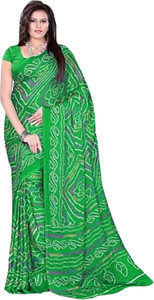 Stylish Sarees Printed Bandhani Georgette Saree