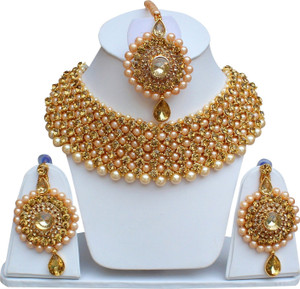 Lucky Jewellery Alloy Gold-plated Gold Jewellery Set