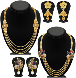 YouBella Alloy Gold Jewellery Set
