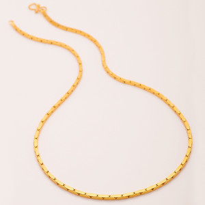 Fashion Frill Trendy And Fancy Exclusive Block Design Light Weight Neck Chain Gold-plated Plated Brass Chain