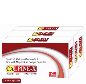 CALPINE X Calcitriol , Zinc & Calcium Carbonate 500 mg - Blister Pack ...