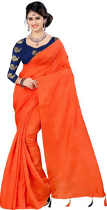 Stylish Sarees Solid/Plain Bollywood Art Silk Saree