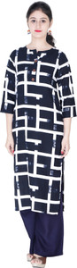 club fashion Women Printed Straight Kurta