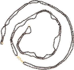 Honbon Double Line Black Pearl Mangalsutra Chain Without Pendant For Women Stone Mangalsutra