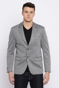 BASICS Self Design Single Breasted Casual Men Blazer