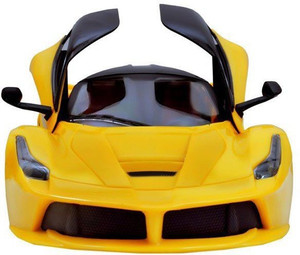 Baby First Ferrari Door Opening car with remote control(YELLOW