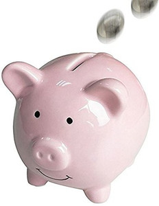 Kids Piggy Bank Ceramic Coin Money Saving Box Cash Storage Fund Christmas Gift
