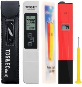 Divinext Multifunctional Water Testing Kit: TDS + PH + EC + Temperature Meter Digital Water Purity Tester with LCD Display TDS EC Ph Temperature Conductivity PPM Acidity Alkalinity Indicator Portable Pen Type Hydrotester COMBO of TDS/PH/EC Meter Total Dissolved Solids (TDS), Electrical Conductivity (EC), Potential of Hydrogen (PH) for Measuring & Testing of Water Quality, Food, Beer, Soil, Wine, Laboratory, Industrial, Water & Food Applications Digital pH Meter