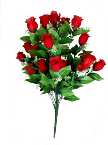 Yash Enterprises Red Rose Artificial Flower
