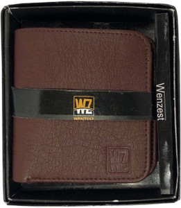 WENZEST Men Casual Brown Artificial Leather Wallet
