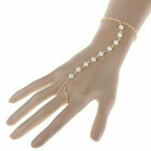 Style Gallery Alloy Pearl Gold-plated Ring Bracelet