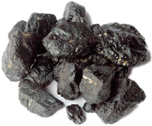 Aurra Stores Black Tourmaline Rough 250 gm (Transmit All Negative Energy into Positive Energy) Decorative Showpiece  -  2.2 cm