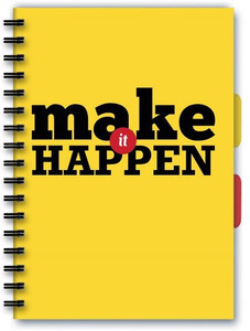 Posterskart Make It Happen Motivational Quote Notebook A5 Ruled A5 ...