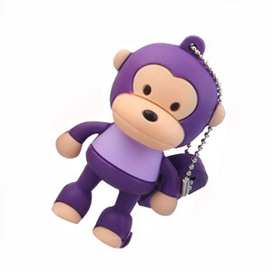 Tobo Purple Monkey Shape USB 2.0 Flash Drive Cute Animal Pen Drive (32 GB) 32 Pen Drive Compatible with Desktop Computer, Television, Laptop USB 2.0 Rubber Case